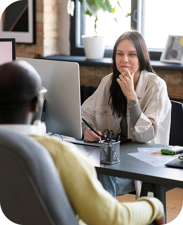 Entrevista de emprego em um escritório