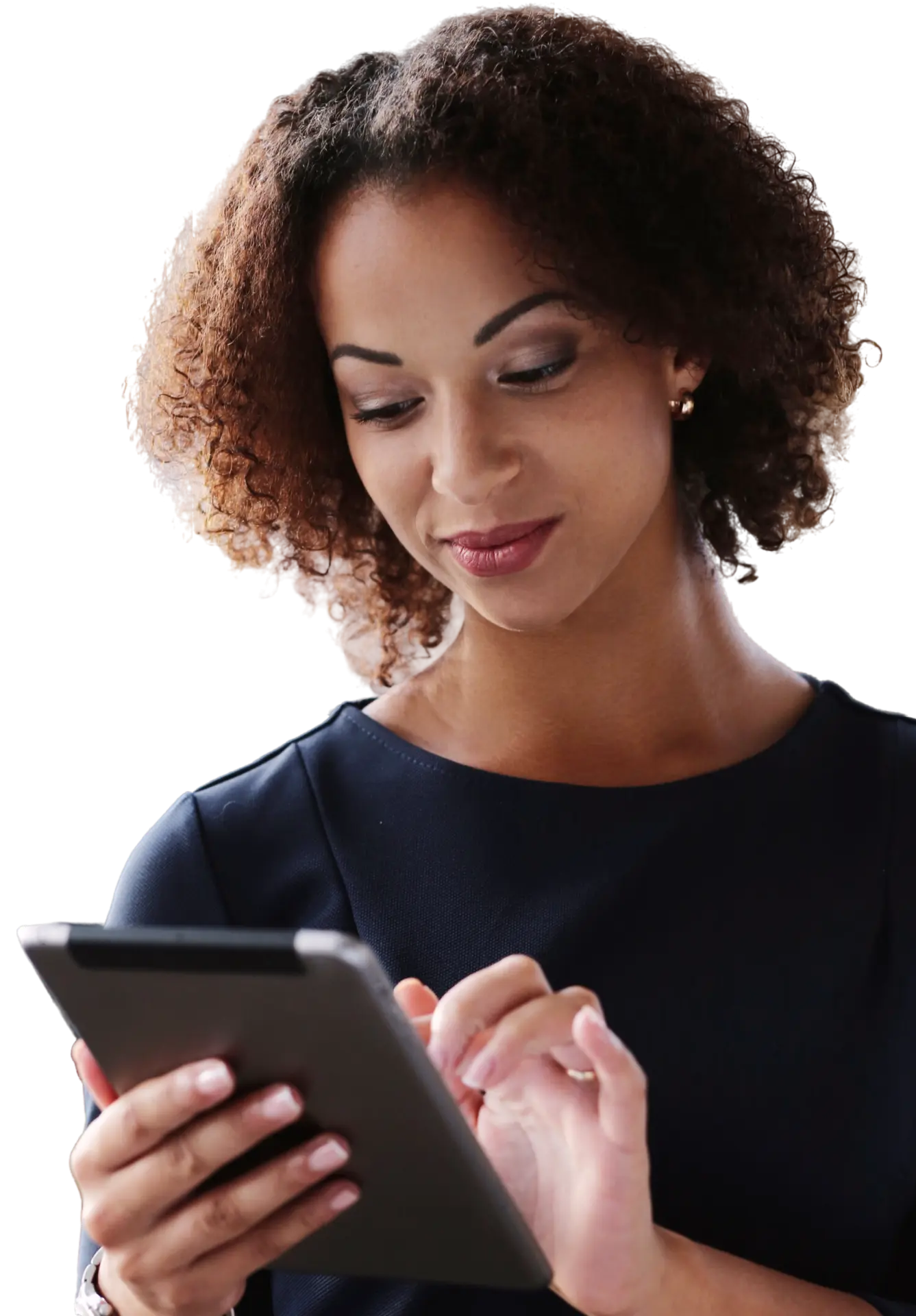 Profissional utilizando um tablet